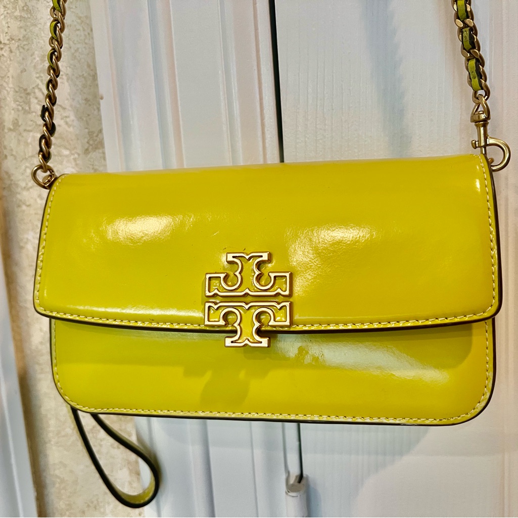 Tory Burch Chartreuse/Lime Green Crossbody Bag - Like New